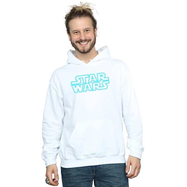 Star Wars Neon Sign Logo Hoodie 3XL Vit White 3XL