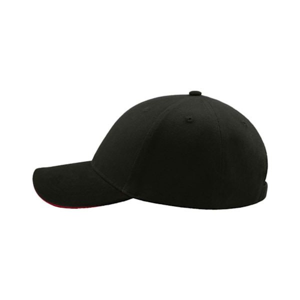 Atlantis Liberty Sandwich Heavy Brush Cotton 6 Panel Cap (2-pack) Black/Red One Size