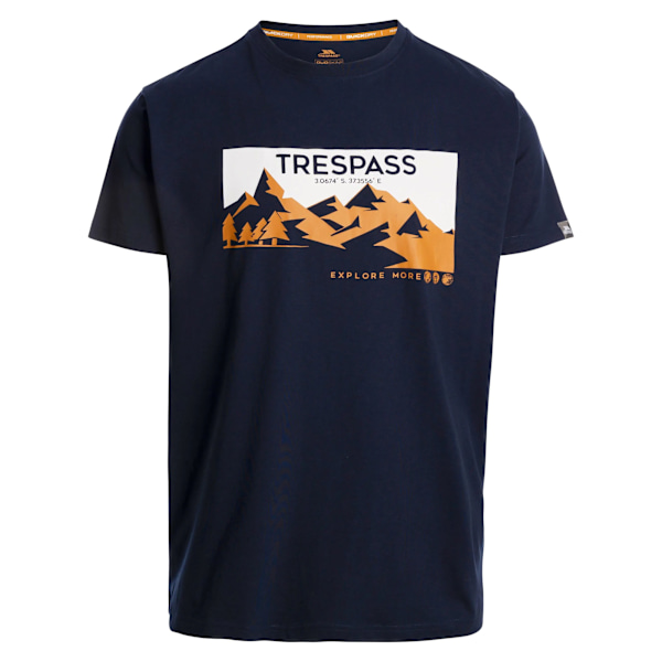 Trespass Nottaway T-shirt för män, tryckt, M, Marinblå Navy M