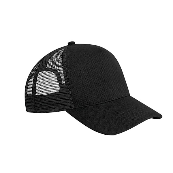 Beechfield Unisex Vuxen Microknit Snapback Trucker Cap One Size Black One Size