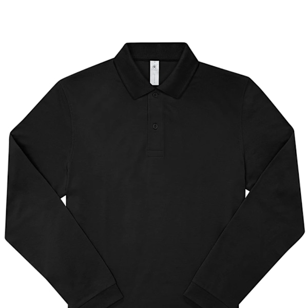 B&C Herr My Long-Sleeved Polo Shirt XL Svart Black XL
