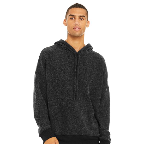 Bella + Canvas Unisex Adult Sueded Hoodie S Black Heather Black Heather S