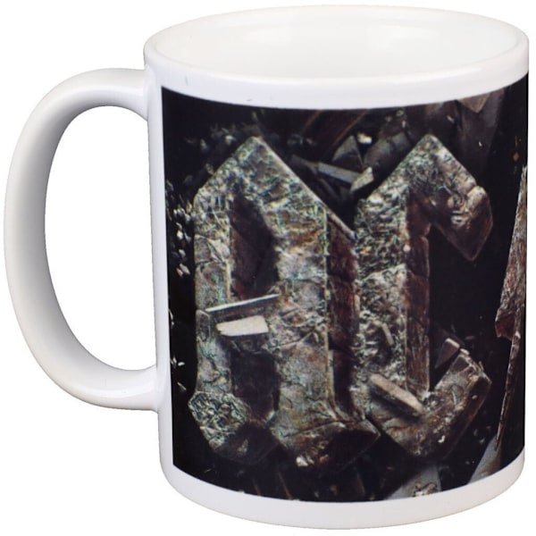 AC/DC Rock Or Bust Mug En Storlek Vit/Svart/Ljusbrun White/Black/Light Brown One Size