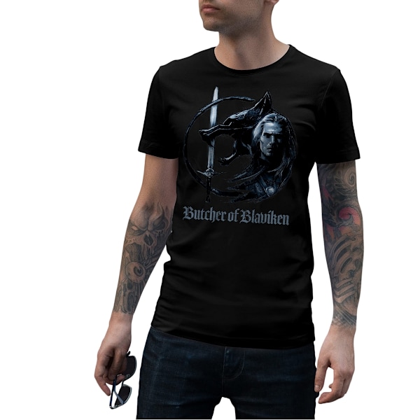 The Witcher Unisex Vuxen Geralt Porträtt T-Shirt M Svart Black M