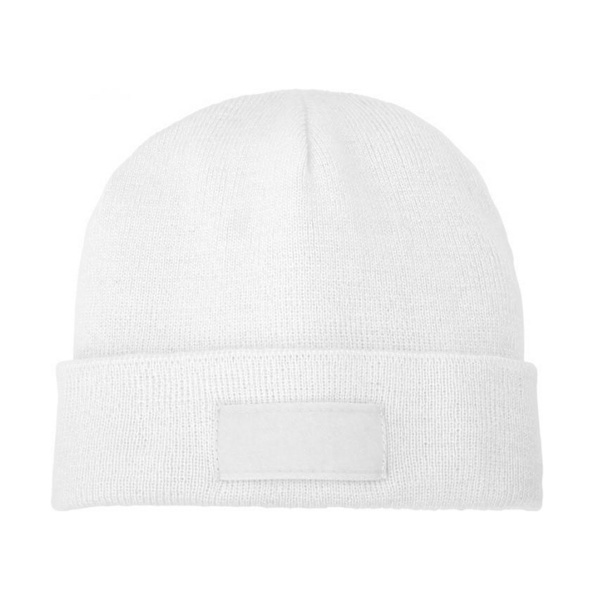Bullet Boreas Beanie med Patch, One Size, Vit White One Size