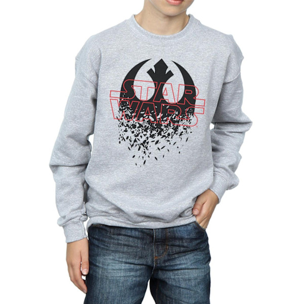 Star Wars The Last Jedi Shattered Emblem Sweatshirt för pojkar 12-13 år Sports Grey 12-13 Years