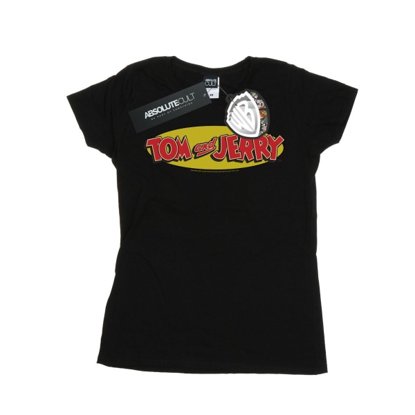 Tom And Jerry Dam/Dam Inline Logotyp bomull T-shirt S Svart Black S