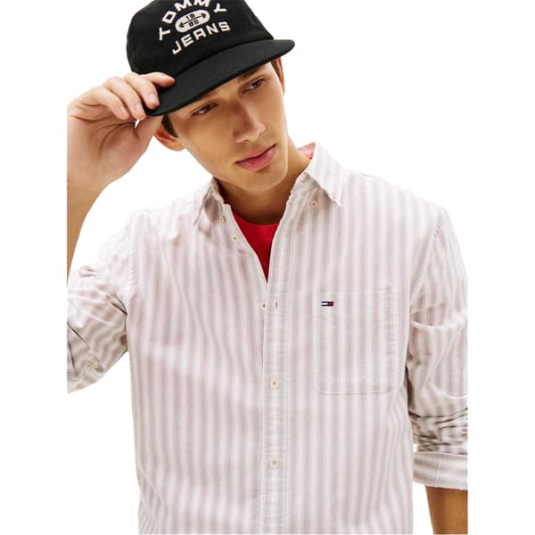 Tommy Jeans Herr Oxford Långärmad Button-Down Skjorta L Mink Mink L