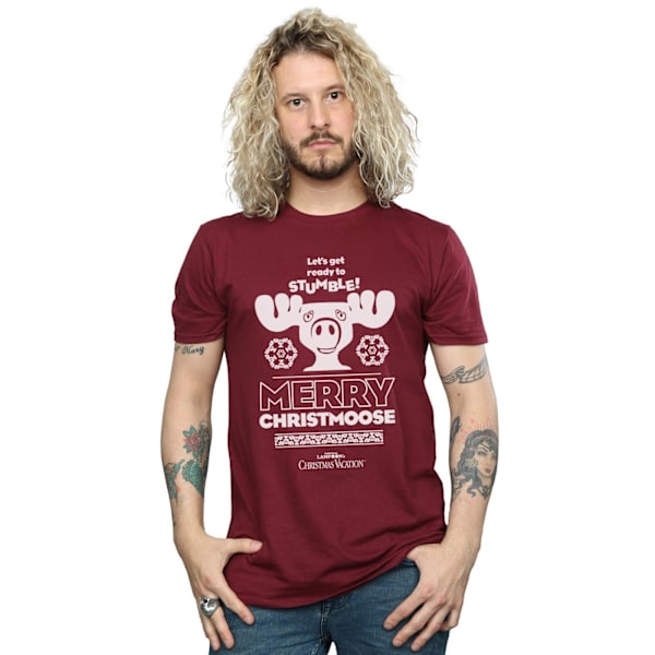 National Lampoon´s Christmas Vacation Mens Merry Christmoose T-shirt Burgundy S