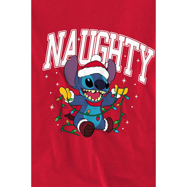 Lilo & Stitch Unisex Vuxen Naughty Stitch Julbelysning Tröja Red XL