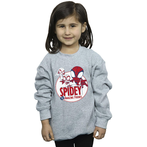 Marvel Girls Spidey And His Amazing Friends Circle Sweatshirt 5 Sports Grey 5-6 Years