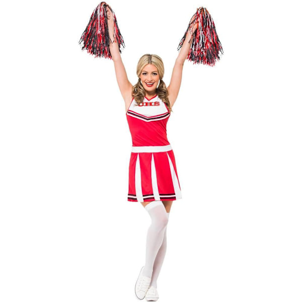 Smiffys Dam/Dam Cheerleader Kostym S Röd/Vit Red/White S