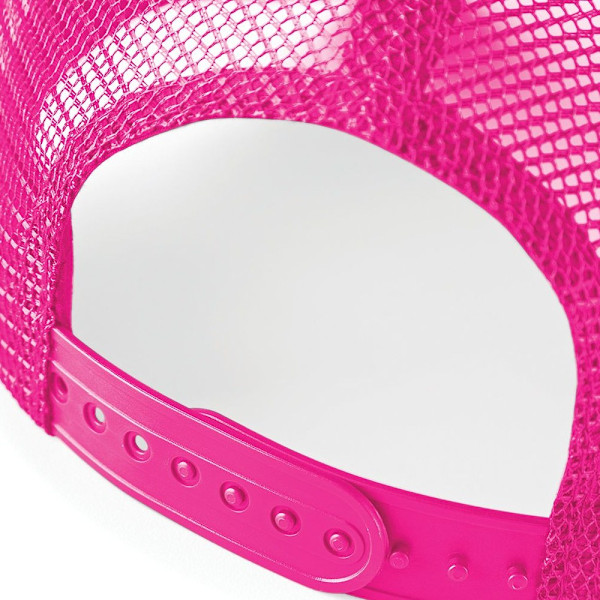 Beechfield Herr Halv Mesh Trucker Cap / Headwear (2-pack) På Black/Fuchsia One Size