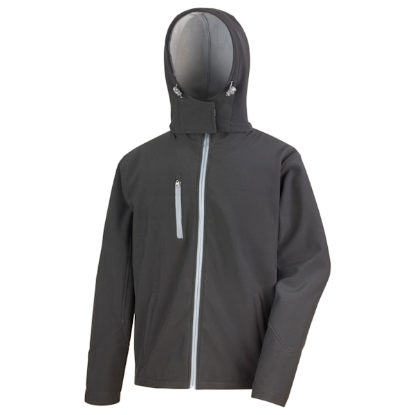 Result Core Herr Huvtröja Softshell Jacka XL Svart/Seal Grå Black/Seal Grey XL