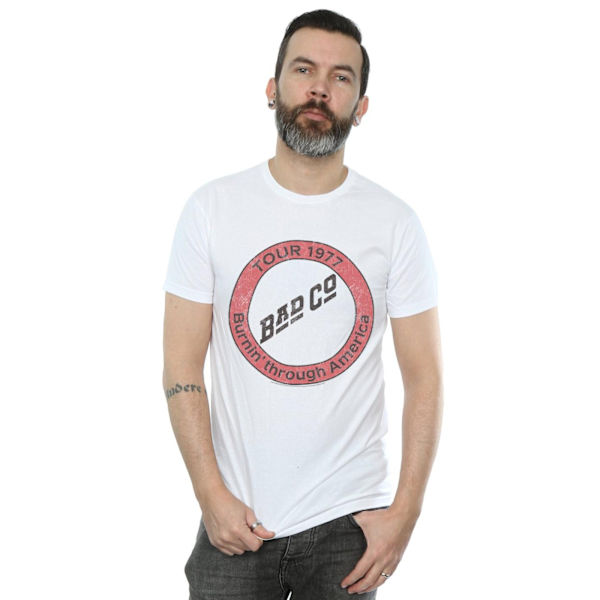 Bad Company Mens Burnin´ Through America T-Shirt 3XL Vit White 3XL
