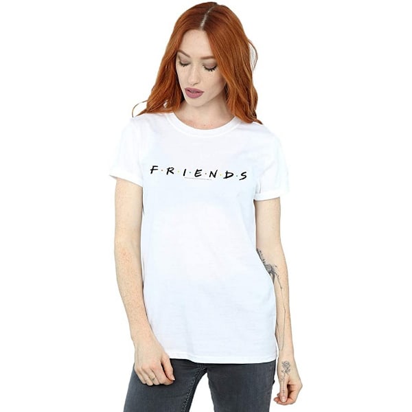 Friends Dam/Damer Logo Boyfriend Bomull T-shirt L Vit White L