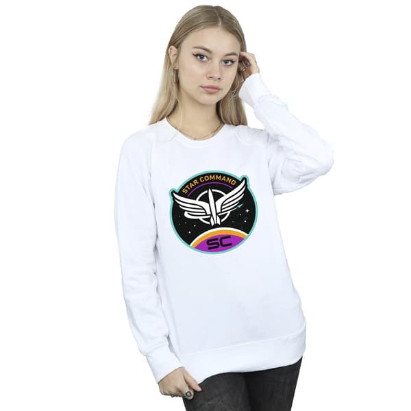 Disney Dam/Kvinnor Lightyear Star Command Cirkel Sweatshirt L White L