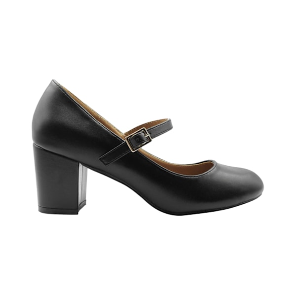 Where's That From Araceli Mary Jane med bred blockklack för kvinnor/damer Black 5 UK Wide