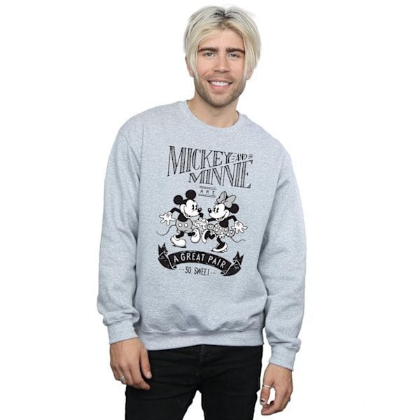 Disney Herr Mickey Och Minnie Mouse Great Pair Sweatshirt L Spo Sports Grey L