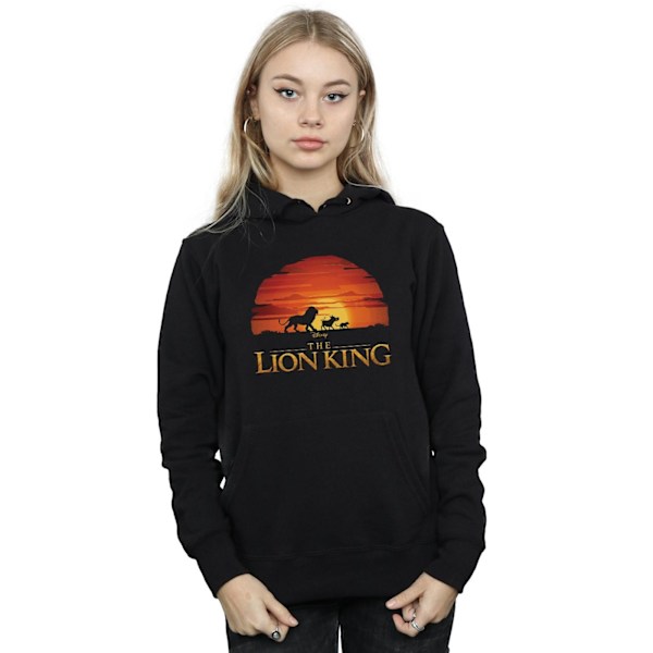 Disney Dam/Kvinnor Lejonkungen Film Solnedgång Logo Hoodie M B Black M