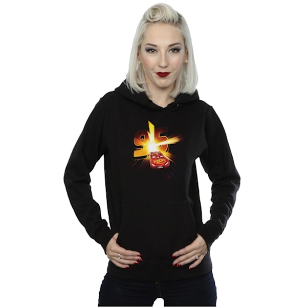 Disney Dam/Kvinnor Bilar Blixten McQueen Burst Hoodie L Svart Black L