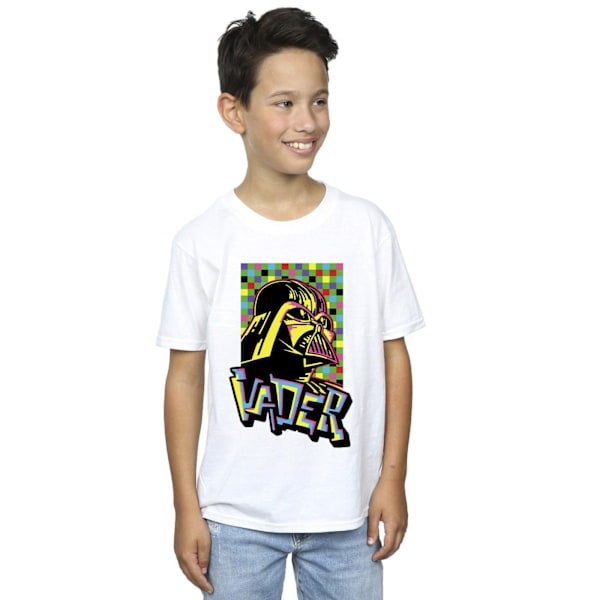 Star Wars Boys Vader Graffiti Pop Art T-shirt 3-4 år Vit White 3-4 Years