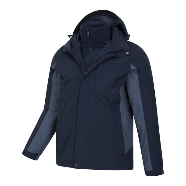 Mountain Warehouse Herr Thunderstorm 3-i-1 Vattentät Jacka L Dark Blue L