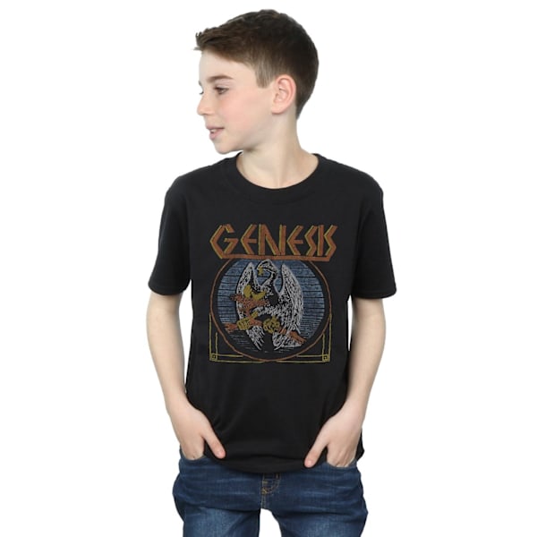 Genesis Boys Distressed Eagle T-Shirt 7-8 år Svart Black 7-8 Years