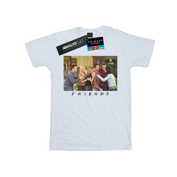 Friends Mens Group Photo Apartment T-Shirt S Vit White S