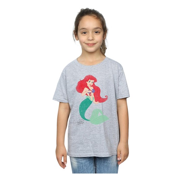 Disney Princess Flickor Ariel Bomull Klassisk T-shirt 5-6 År Sp Sports Grey 5-6 Years