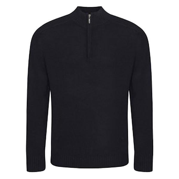 Ecologie Mens Wakhan Zip Neck Sweater XL Svart Black XL