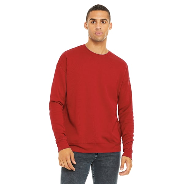 Bella + Canvas Unisex Vuxen Fleece Drop Shoulder Sweatshirt M B Brick Red M