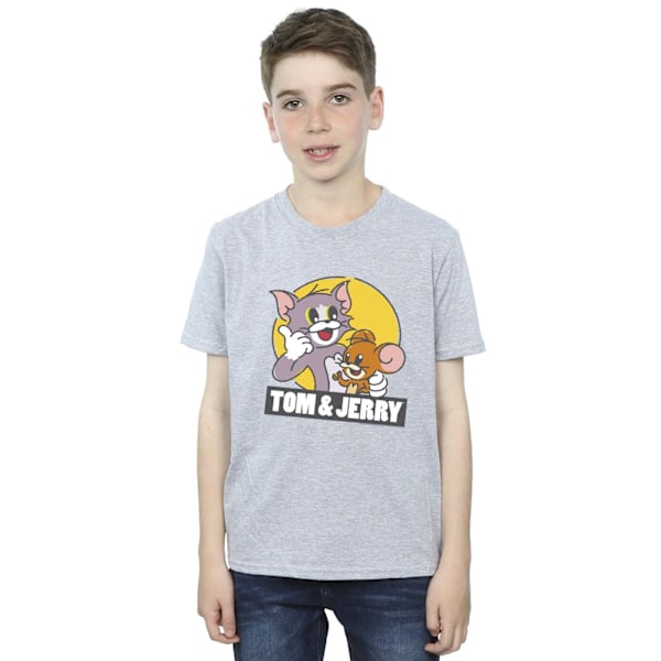 Tom och Jerry Pojkar Skiss Logotyp T-shirt 9-11 År Sports Grey Sports Grey 9-11 Years