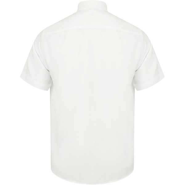 Henbury herr wicking kortärmad arbetsskjorta 3XL vit White 3XL