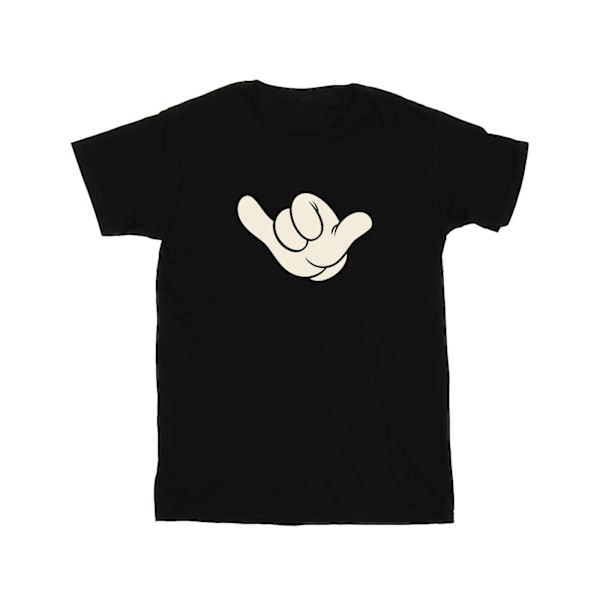 Disney Dam/Kvinnor Mickey Mouse Skate Bomull Boyfriend T-Shir Black 5XL