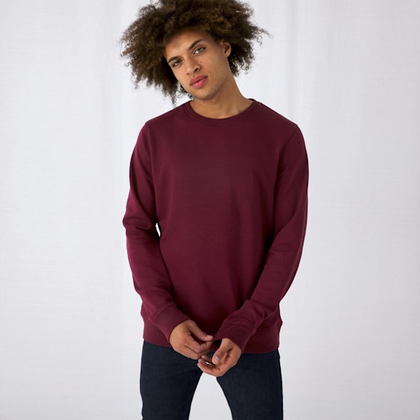 B&C Herr Organic Crew Neck Sweat XS Burgundy Burgundy XS