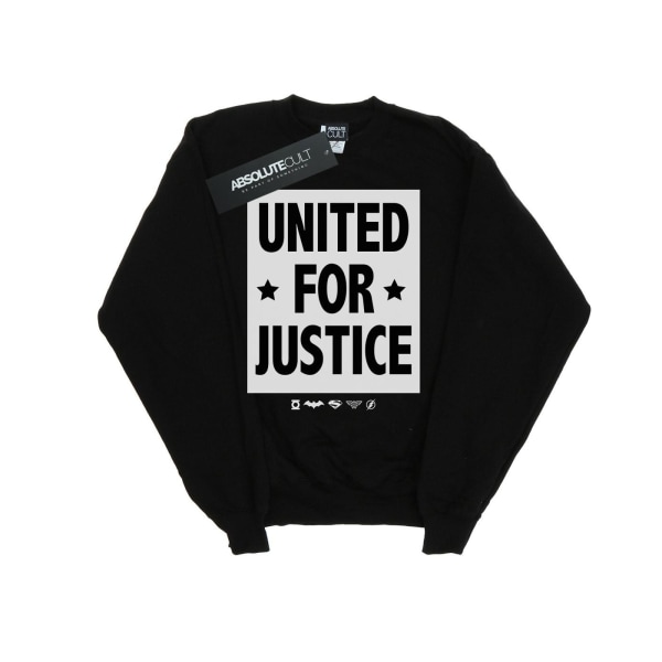 DC Comics Man Justice League United For Justice Sweatshirt LB Black L