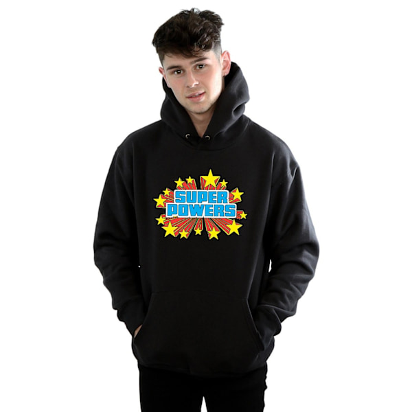 DC Comics Herr Super Powers Logotyp Hoodie S Svart Black S