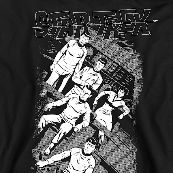 Star Trek Unisex Vuxen Tilted Bridge Retro Sweatshirt XXL Svart Black XXL
