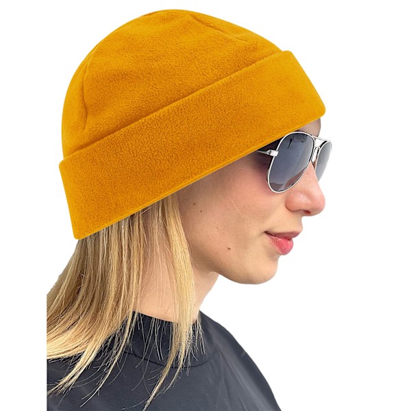 Beechfield Fleece Recycled Beanie One Size Mustard Yellow Mustard Yellow One Size