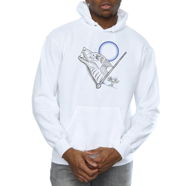 Harry Potter Herr Vargulv Linje Konst Hoodie M Vit White M