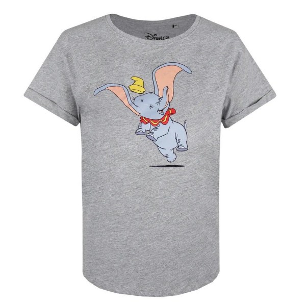 Dumbo Dam/Dam Glad T-shirt i bomull L Ljunggrå Heather Grey L