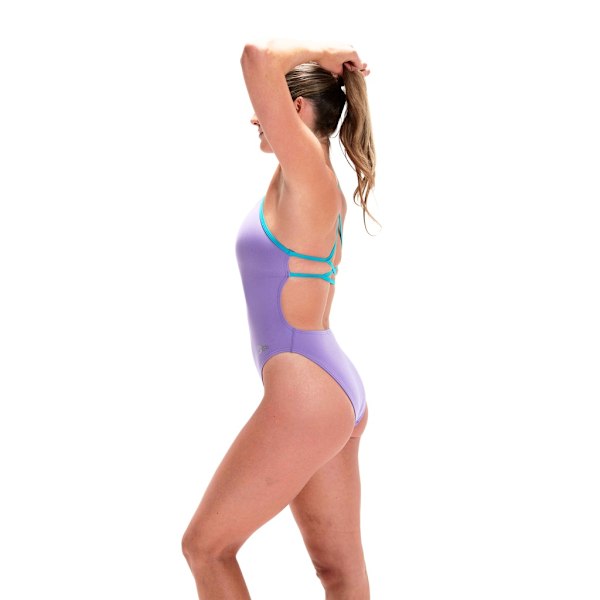 Speedo Dam/Kvinnor Gitter En Delig Baddräkt 14 UK Lila Lilac 14 UK