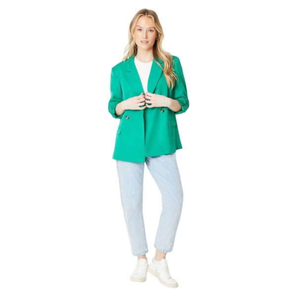 Dorothy Perkins Dam/Dam Pocket Detail Longline Blazer 10 Green 10 UK
