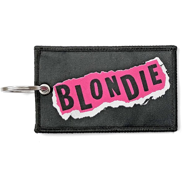 Blondie Punk Logo Dubbelsidig Patch Nyckelring One Size Svart/Rosa/Vit Black/Pink/White One Size