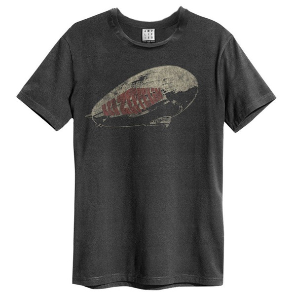 Amplified Unisex Vuxen Retro Blimp Led Zeppelin T-Shirt XXL Cha Charcoal XXL