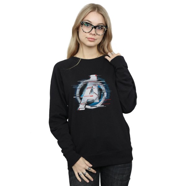 Marvel Dam/Kvinnor Avengers Endgame Team Tech Logo Sweatshirt Black XXL
