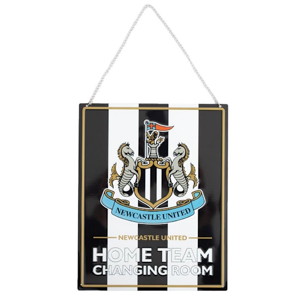 Newcastle United FC Hemmaplakett 25cm x 20cm Svart/Vit/Guld Black/White/Gold 25cm x 20cm