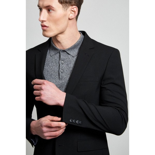 Burton Mens Essential Single-Breasted Slim Suit Jacket 44R Blac Black 44R