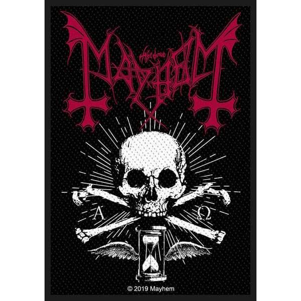 Mayhem Alpha Omega Daemon vävd patch One Size Svart/Röd/Vit Black/Red/White One Size